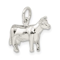 Sterling Silver Cow Charm view 5