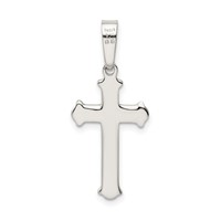 Sterling Silver Polished Cross Pendant view 3