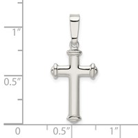Sterling Silver Polished Cross Pendant view 4