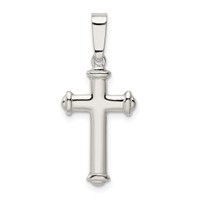Sterling Silver Polished Cross Pendant view 1