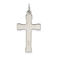 Sterling Silver & Gold-plated Polished Cross Pendant view 3