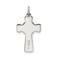 Sterling Silver Polished and Textured Celtic Cross Pendant view 3