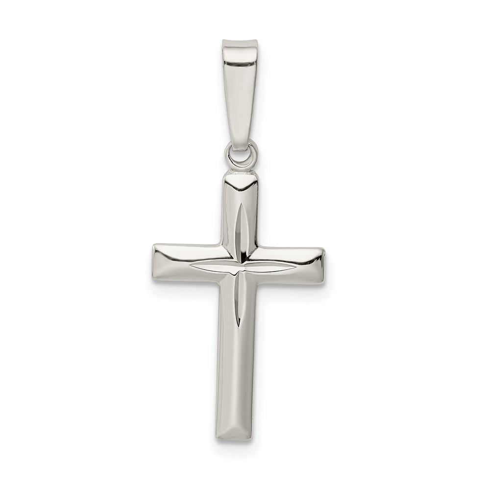 Sterling Silver Polished D C Cross Pendant