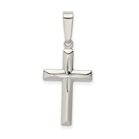 Sterling Silver Polished D C Cross Pendant view 1