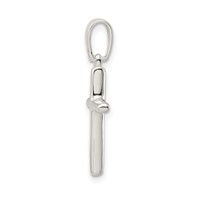 Sterling Silver Polished Cross Pendant view 2