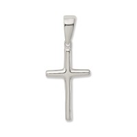 Sterling Silver Polished Cross Pendant view 3