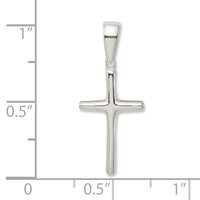 Sterling Silver Polished Cross Pendant view 4