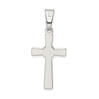 Sterling Silver Polished Cross Pendant view 3