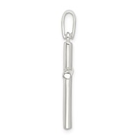 Sterling Silver Polished Cross Pendant view 2