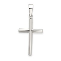 Sterling Silver Polished Cross Pendant view 3