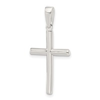 Sterling Silver Polished Cross Pendant view 4