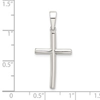 Sterling Silver Polished Cross Pendant view 5