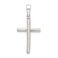 Sterling Silver Polished Cross Pendant view 1