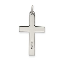 Sterling Silver Satin and D C Cross Pendant view 3