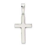 Sterling Silver Polished Crucifix Pendant view 3