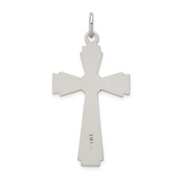 Sterling Silver Satin and D C Inri Crucifix Pendant view 3