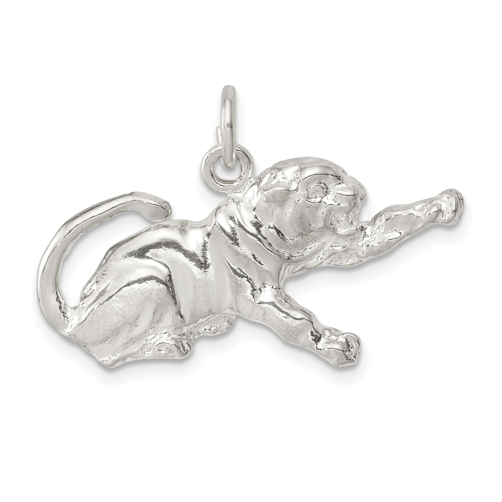 Sterling Silver Tiger Charm (QC910)