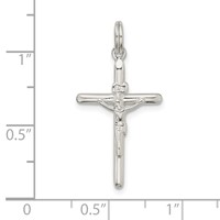 Sterling Silver Polished Inri Crucifix Charm view 4