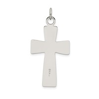 Sterling Silver Black Epoxy Inri Crucifix Pendant view 3