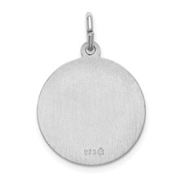 Sterling Silver Rhodium-plated Spanish Lady of Guadalupe Medal Pendant view 3