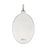 Sterling Silver Satin Polished D C Enamel St Christopher Medal view 3