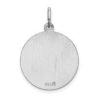 Sterling Silver Rhodium-plated Spanish St. Jude Thaddeus Medal Pendant view 3