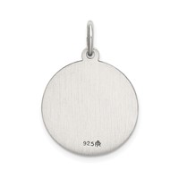 Sterling Silver Satin Antiqued Spanish St. Lucy Medal Pendant view 3