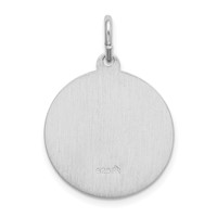 Sterling Silver Rhodium-plated Spanish St. Lucy Medal Pendant view 3