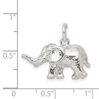 Sterling Silver Elephant Charm view 3