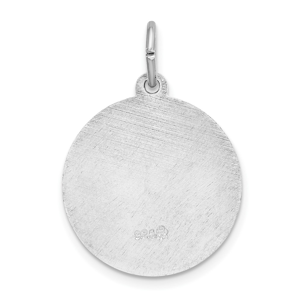 Sterling Silver Rhodium-plated Spanish St. Anthony Medal Pendant (QC9130)