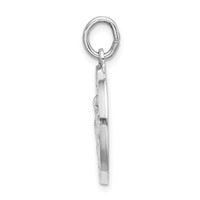 Sterling Silver Rhodium-plated Spanish Saint Anne Medal Pendant view 2
