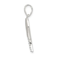 Sterling Silver Polished Wing Pendant view 2