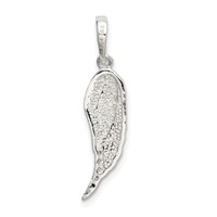 Sterling Silver Polished Wing Pendant view 3