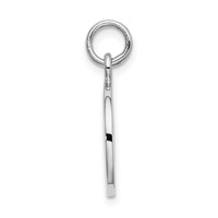 Sterling Silver Rhodium-plated Cut-out Heart, Cross, Anchor Charm view 2