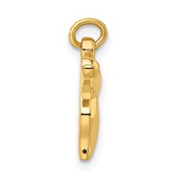 Sterling Silver Gold-plated Polished Small Chai Pendant view 2