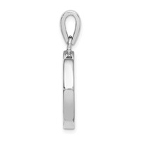 Sterling Silver Rhodium-plated Mop Star of David Pendant view 2
