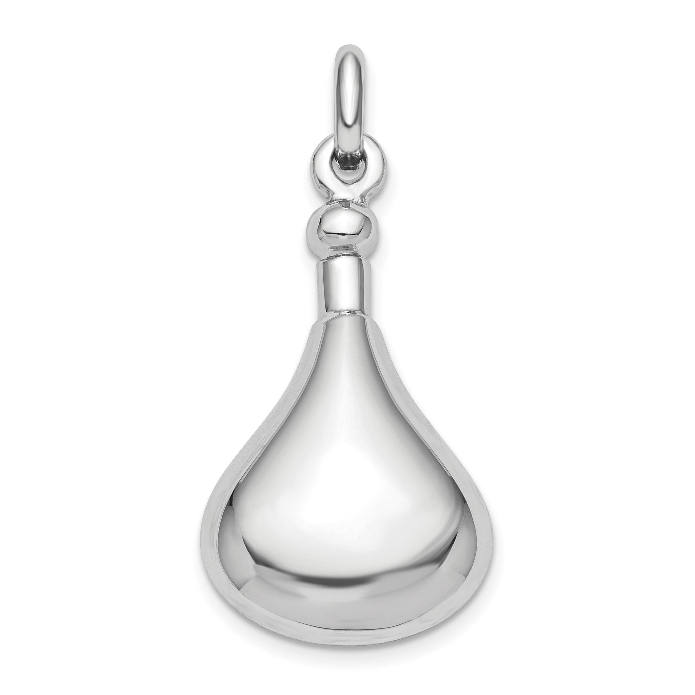 Sterling Silver Rhod-plat Polished Screw Top Ash Holder Pendant (QC9178)