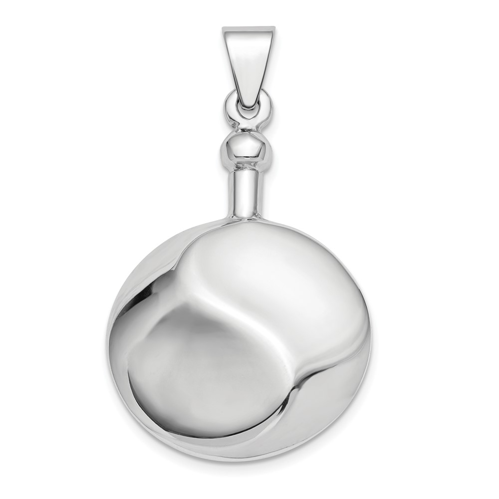 Sterling Silver Rhod-plat Polished Screw Top Ash Holder Pendant