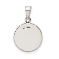 Sterling Silver Glitter Enamel Letter J Initial Circle Pendant view 4