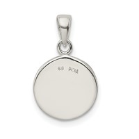 Sterling Silver Glitter Enamel Letter O Inital Circle Pendant view 4
