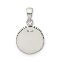 Sterling Silver Glitter Enamel Letter P Initial Circle Pendant view 4