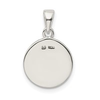Sterling Silver Glitter Enamel Letter S Initial Circle Pendant view 4