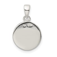 Sterling Silver Glitter Enamel Letter T Initial Circle Pendant view 4