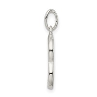 Sterling Silver Polished Glitter Enamel Letter B Initial Charm view 2