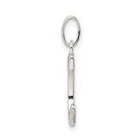 Sterling Silver Polished Glitter Enamel Letter C Iniital Charm view 2