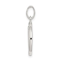 Sterling Silver Polished Glitter Enamel Letter D Initial Charm view 2