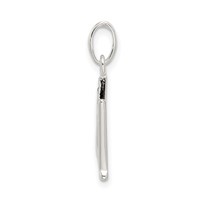 Sterling Silver Polished Glitter Enamel Letter M Initial Charm view 2