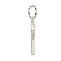 Sterling Silver Polished Glitter Enamel Letter P Initial Charm view 2