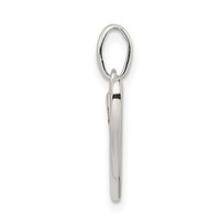 Sterling Silver Polished Glitter Enamel Letter V Initial Charm view 2