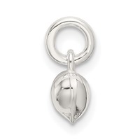 Sterling Silver Polished Puffed Heart Charm view 2